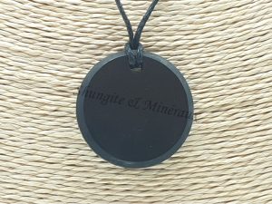 Pendentif en Shungite Disque 30 Mm